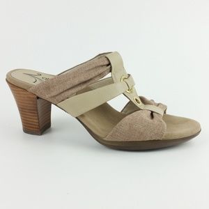 Abeo Hope 9N Tan Fabric/Leather Sandals S6-2
